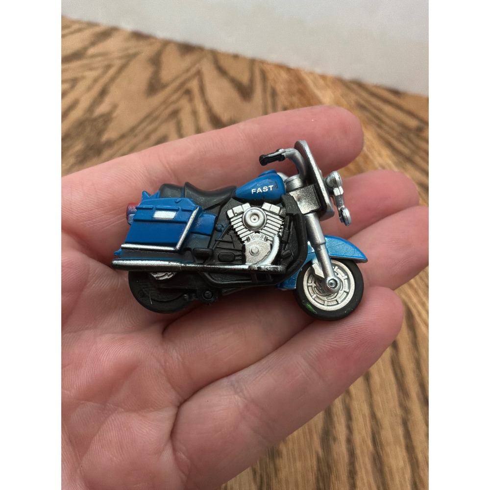 BikerCore Kids Unbranded Friction Motorcycle Toy Small Blue